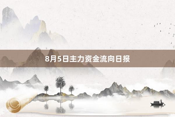 8月5日主力资金流向日报