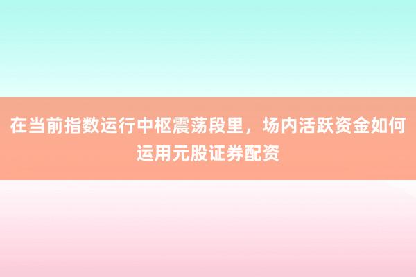 在当前指数运行中枢震荡段里，场内活跃资金如何运用元股证券配资
