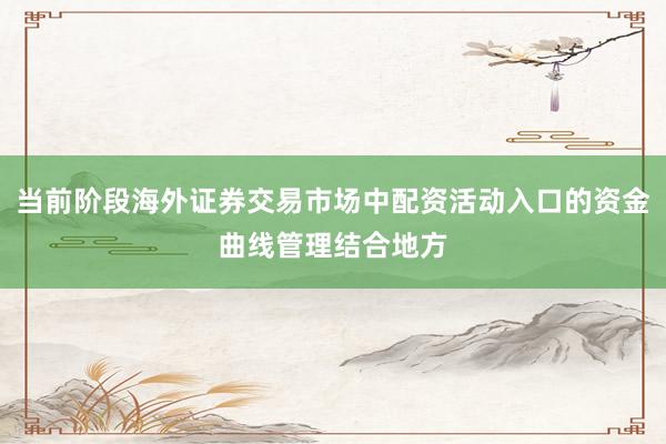 当前阶段海外证券交易市场中配资活动入口的资金曲线管理结合地方