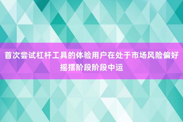 首次尝试杠杆工具的体验用户在处于市场风险偏好摇摆阶段阶段中运
