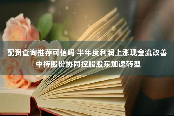 配资查询推荐可信吗 半年度利润上涨现金流改善 中持股份协同控股股东加速转型