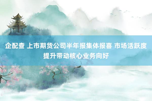 企配查 上市期货公司半年报集体报喜 市场活跃度提升带动核心业务向好