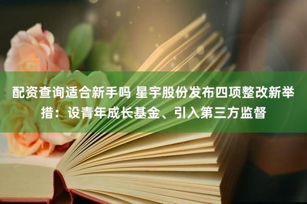 配资查询适合新手吗 星宇股份发布四项整改新举措：设青年成长基金、引入第三方监督