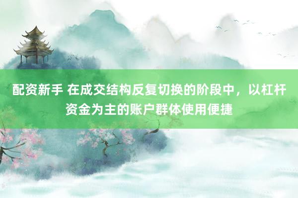 配资新手 在成交结构反复切换的阶段中，以杠杆资金为主的账户群体使用便捷